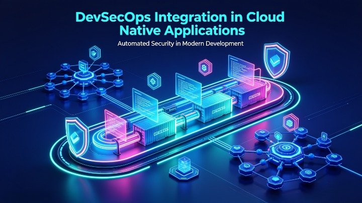 DevSecOps pipeline diagram showing automated security testing, vulnerability scanning, and secure CI/CD workflows for cloud native applications across AWS, Azure, and Google Cloud